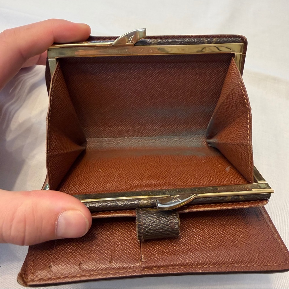 Louis Vuitton Monogram Porte Monnaie Vieille Small Wallet Coin Purse Vintage - Picture 7 of 10